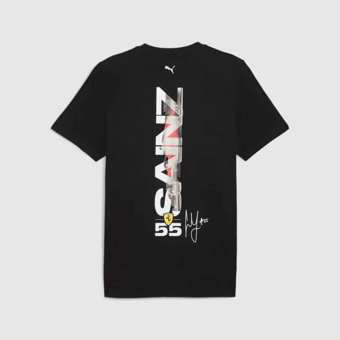 Scuderia Ferrari  2024 Carlos Sainz 95 Years T-Shirt (Black) - Image 2