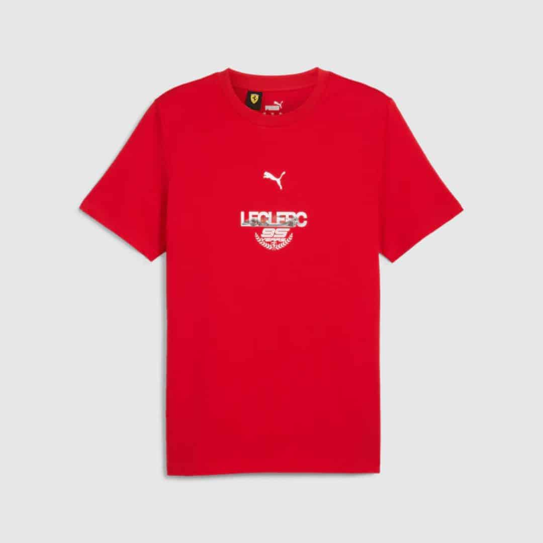 Scuderia Ferrari 2024 Charles Leclerc 95 Years T-Shirt (Red)