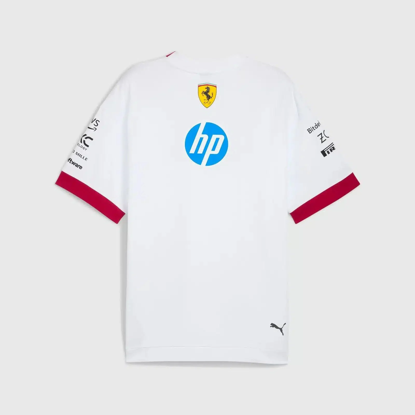 Scuderia Ferrari – 2025 Miami GP Team Oversized T-Shirt (White) - Image 2