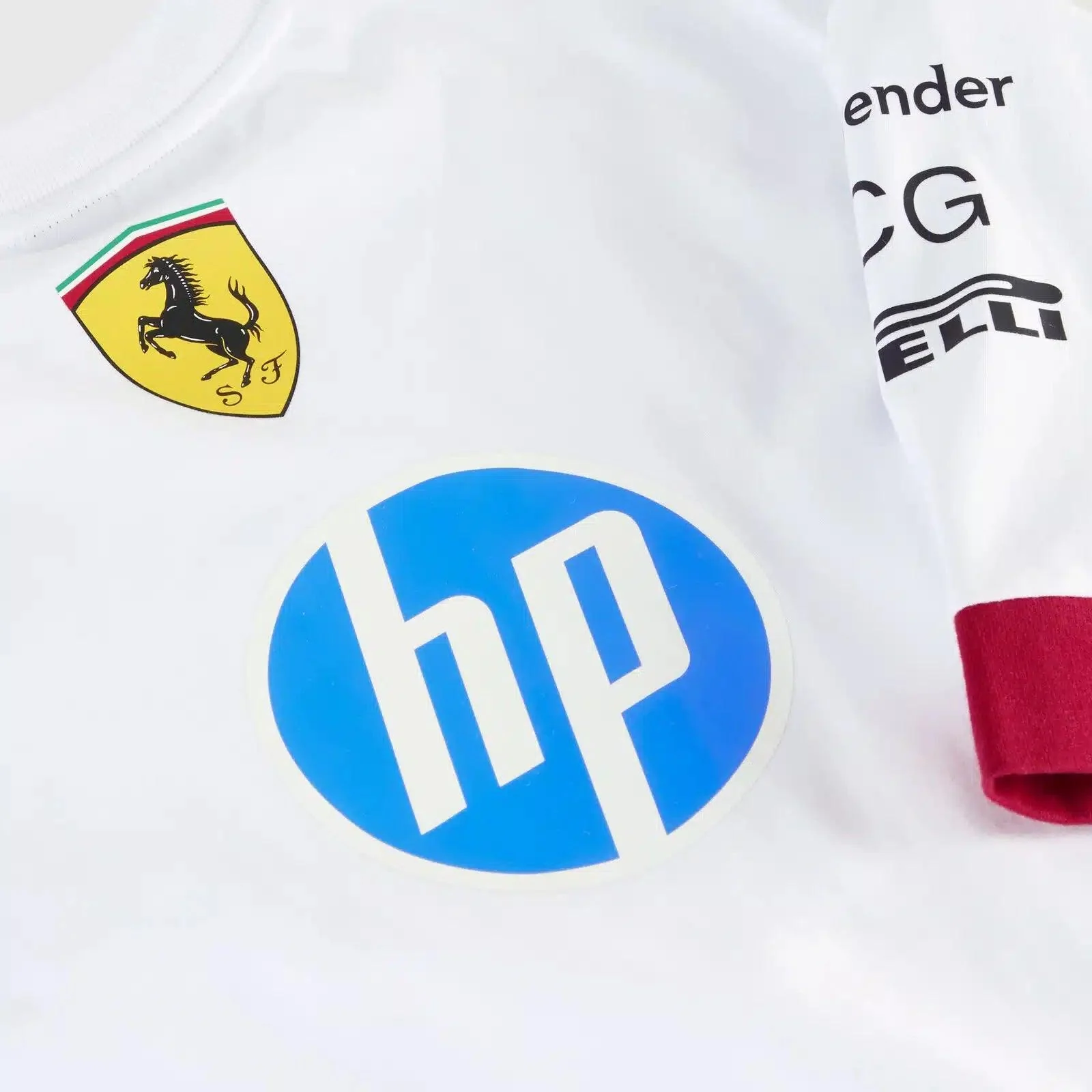 Scuderia Ferrari – 2025 Miami GP Team Oversized T-Shirt (White) - Image 3
