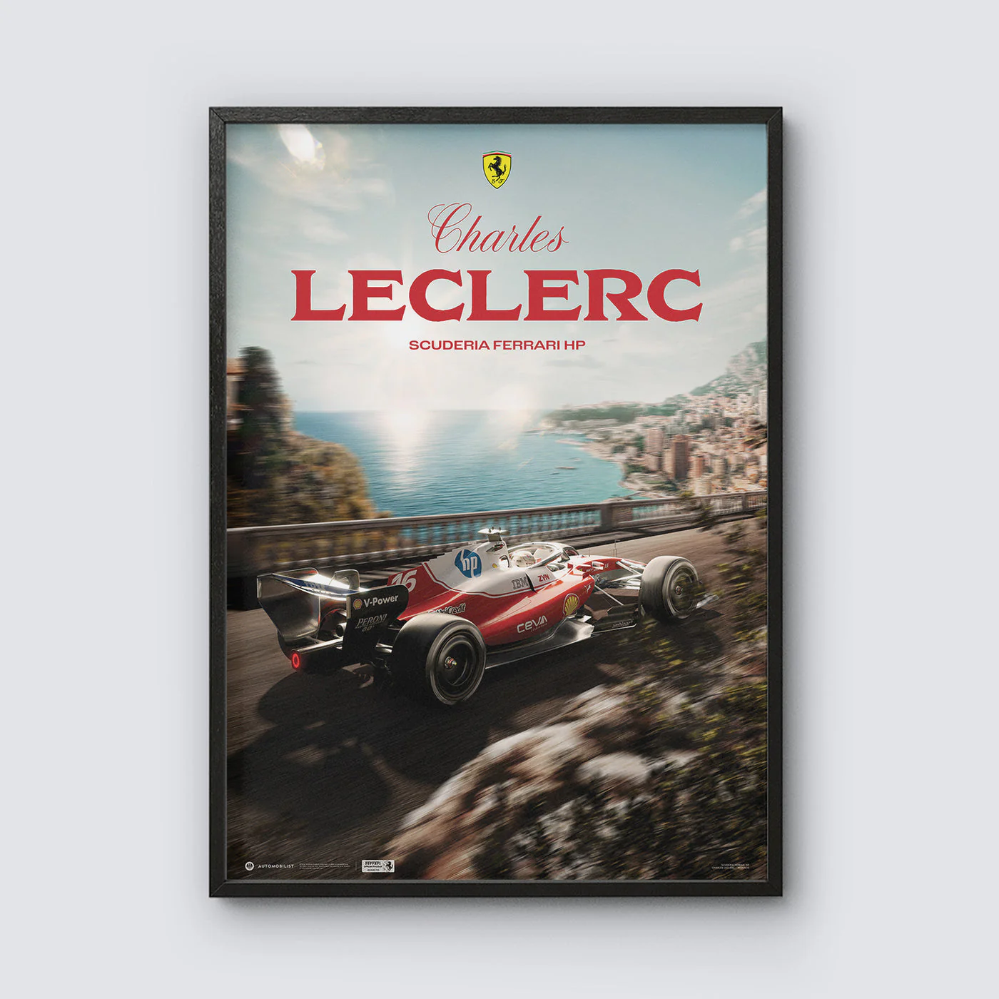 Scuderia Ferrari HP Charles Leclerc Monaco 2026 Automobilist Official Poster - Image 3