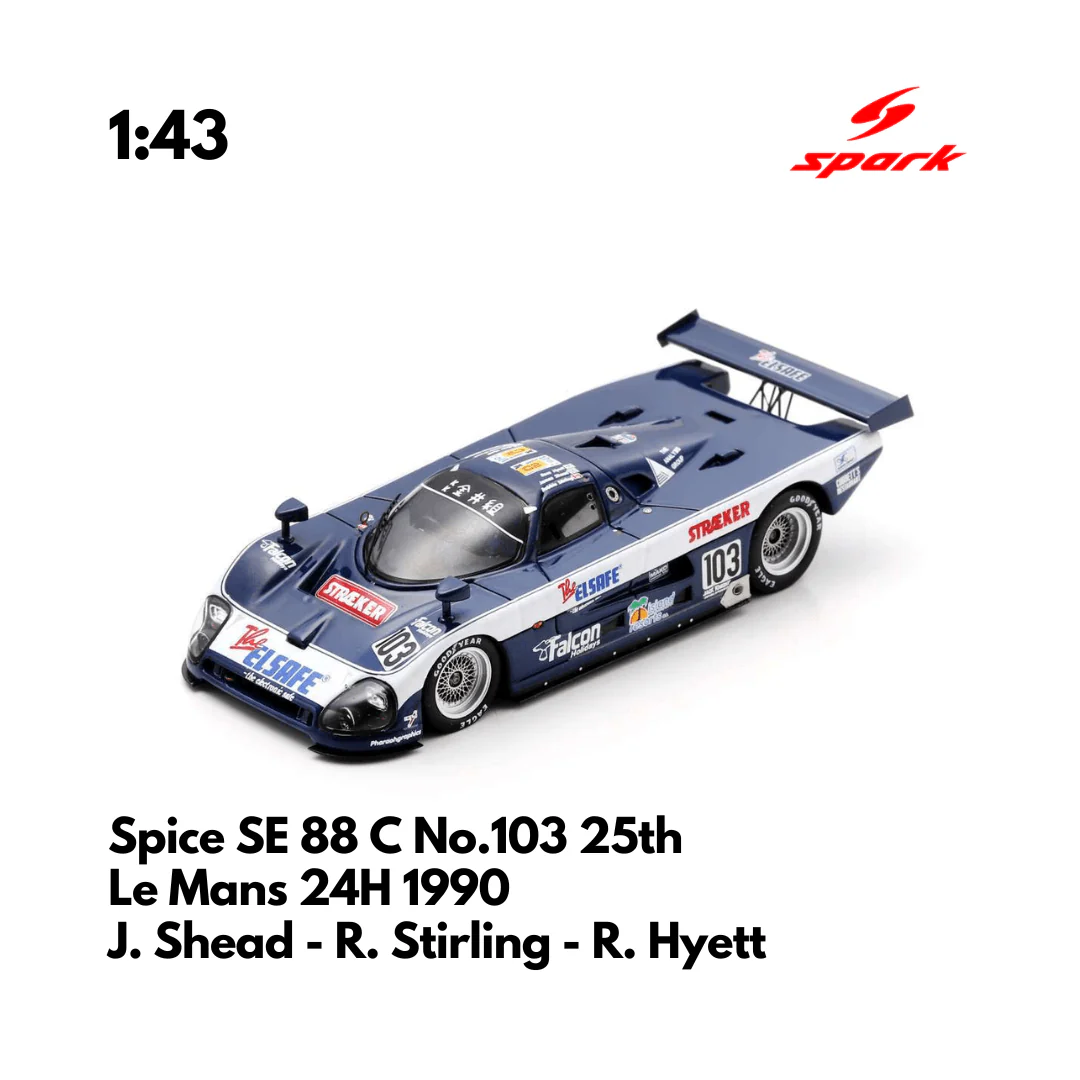 Spice SE 88 C No.103 25th Le Mans 24H 1990 - 1:43 Spark Model Car