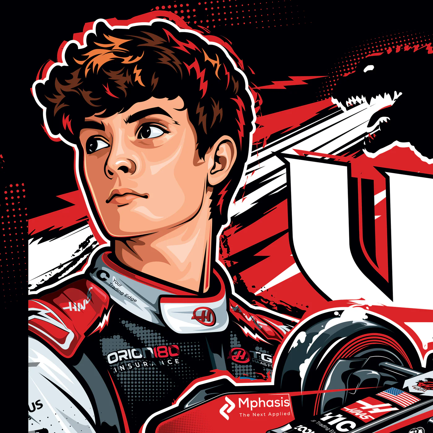 TGR Haas F1® Team Godzilla in Suzuka 2026 Automobilist Official Poster - Image 6