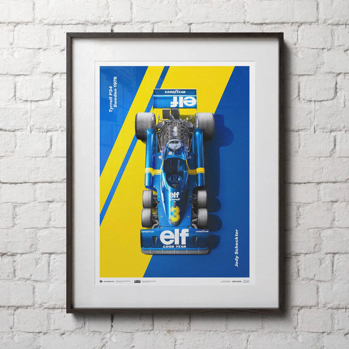 Tyrrell P34 1976 Jody Scheckter Swedish Grand Prix Tyrrell Automobilist Poster - Image 3