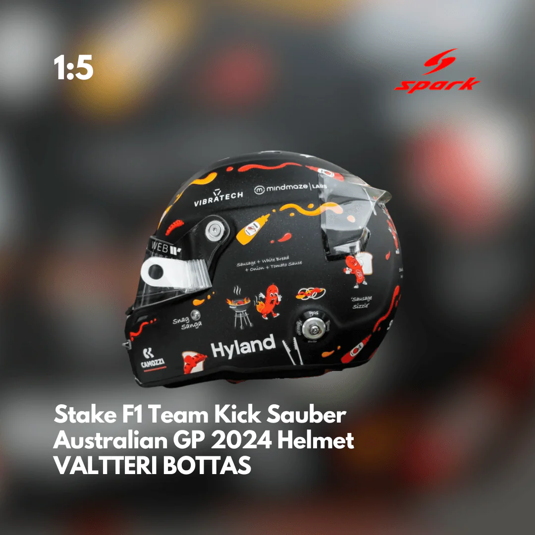Valtteri Bottas Helmet - Kick Sauber F1 Australian GP 2024 Helmet - 1/5 Proportion Mini Helmet