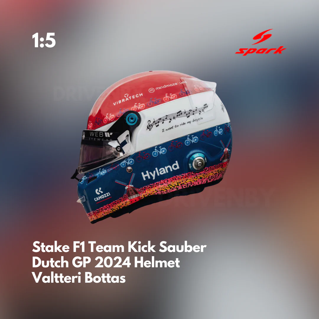 Valtteri Bottas Helmet - KICK Sauber F1 Team Dutch GP 2024 Helmet - 1/5 Proportion Mini Helmet