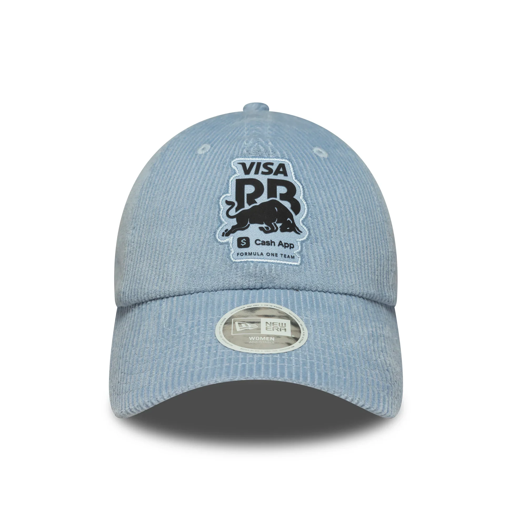 Visa Cash App Racing Bulls Womens Pastel Blue Cord Pony Tail Cap - Image 2