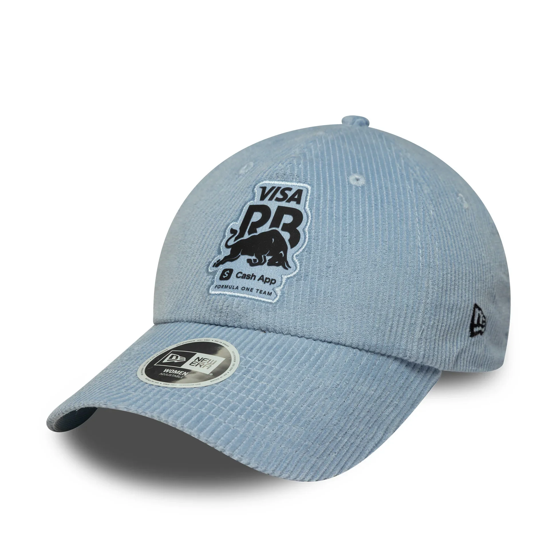 Visa Cash App Racing Bulls Womens Pastel Blue Cord Pony Tail Cap - Image 5