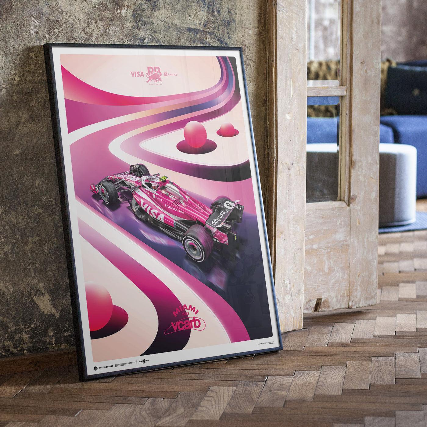 Visa Cash App RB | Miami Grand Prix™ 2025 | Special Edition Automobilist Poster - Image 3