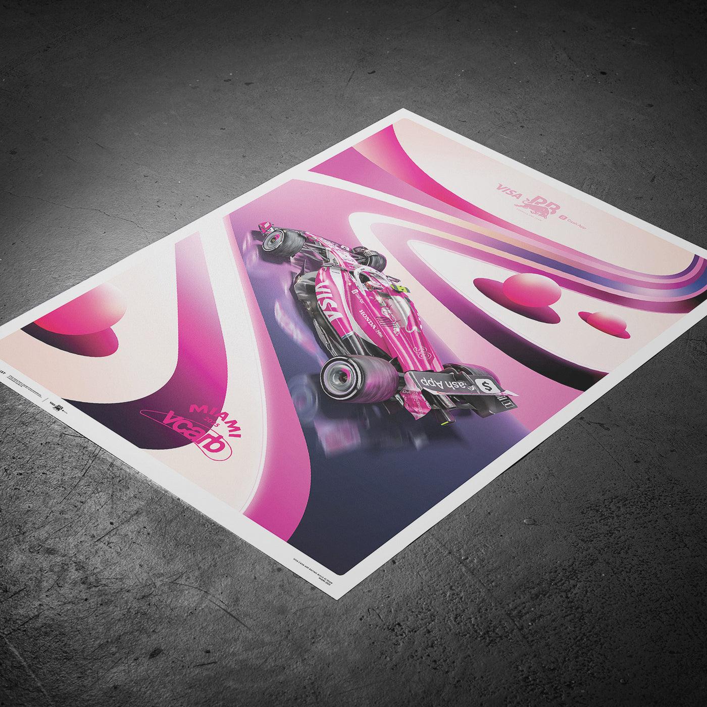 Visa Cash App RB | Miami Grand Prix™ 2025 | Special Edition Automobilist Poster - Image 4