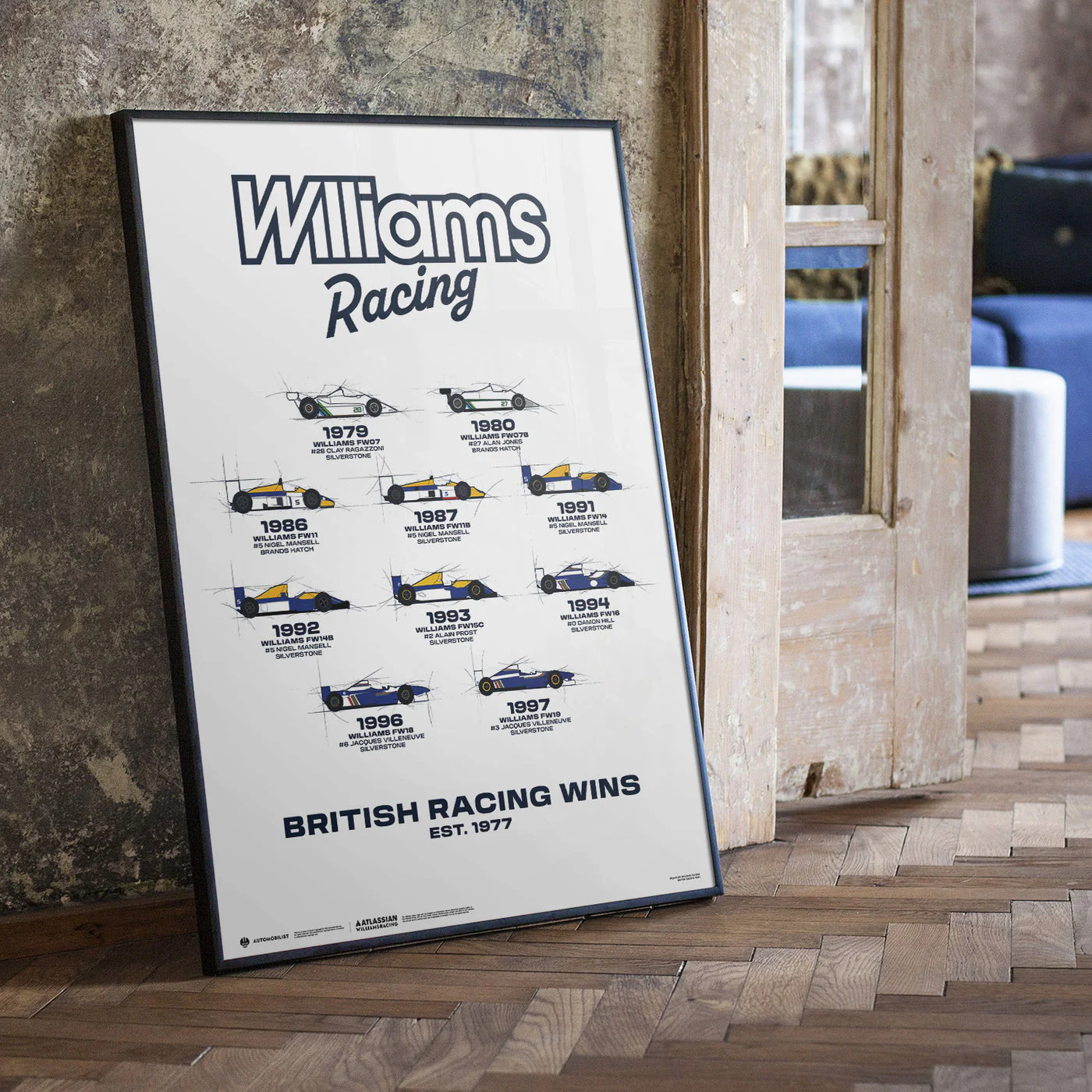Williams Racing | British Grand Prix™ Wins | Automobilist Heritage Poster - Image 3