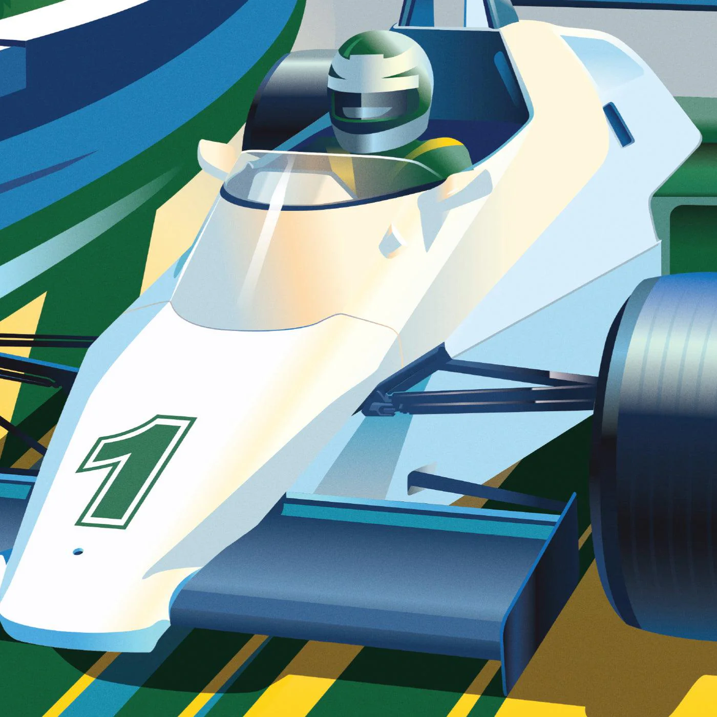 Williams Racing FW08C - Monaco 1983 - Riviera Racer - Automobiilist Poster - Image 2