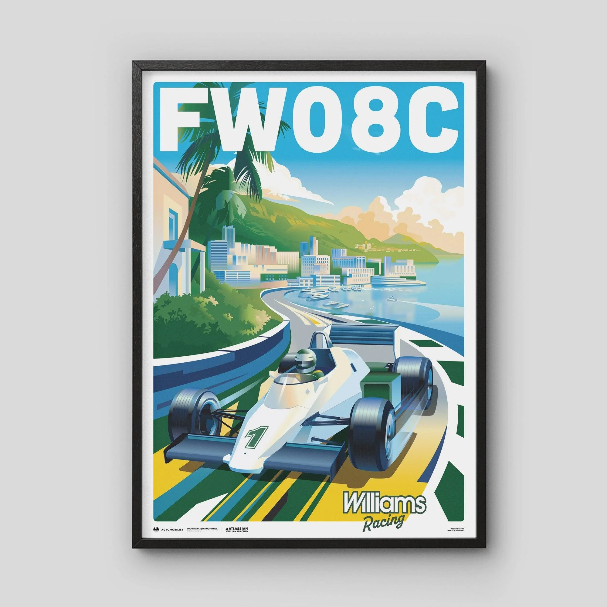 Williams Racing FW08C - Monaco 1983 - Riviera Racer - Automobiilist Poster - Image 3