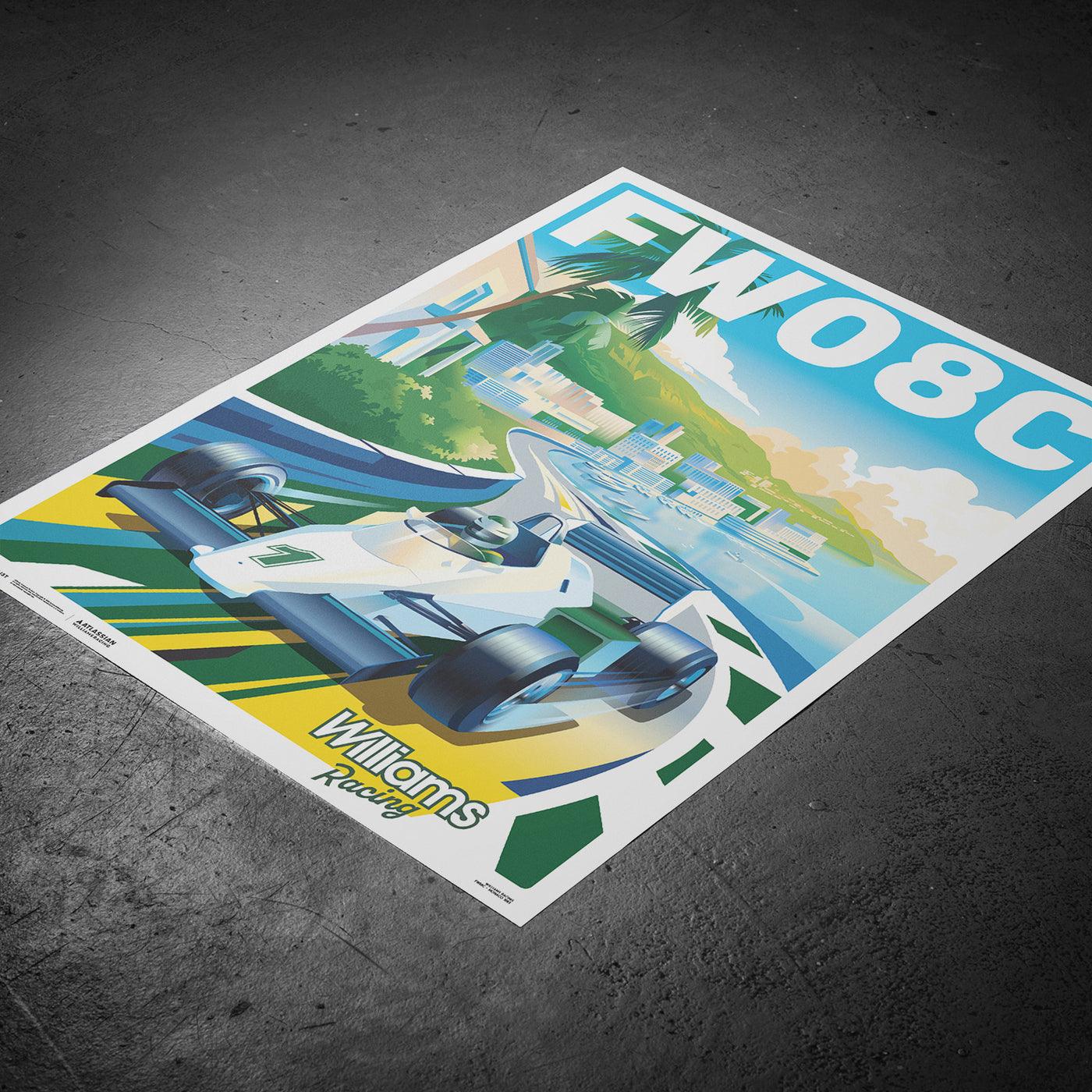 Williams Racing FW08C - Monaco 1983 - Riviera Racer - Automobiilist Poster - Image 7