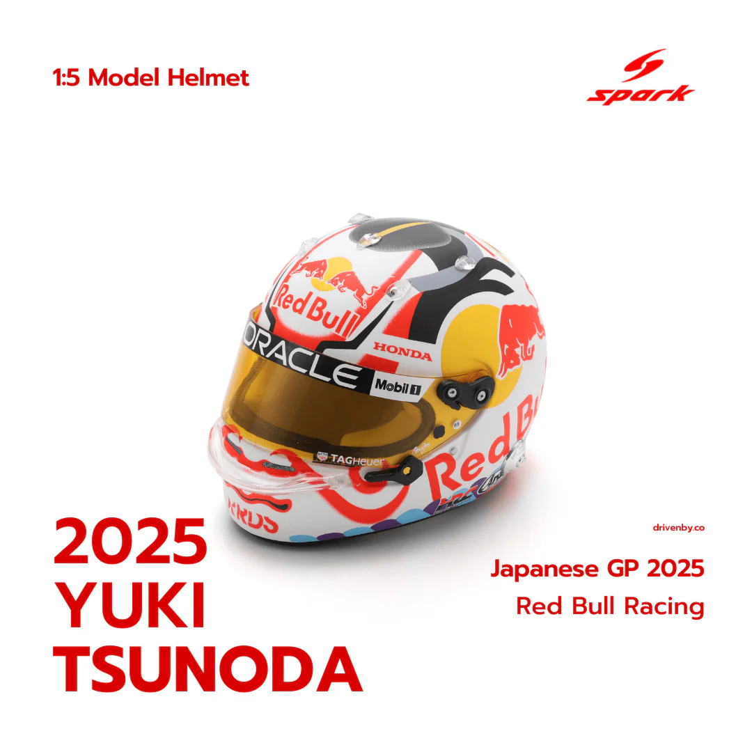 Yuki Tsunoda Helmet Japanese GP 2025 - Oracle Red Bull Racing - Spark 1:5 Helmet