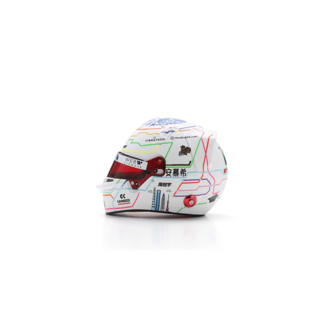 Zhou GuanYu Helmet - Kick Sauber F1 Chinese GP 2024 Helmet - 1/5 Proportion Mini Helmet - Image 2