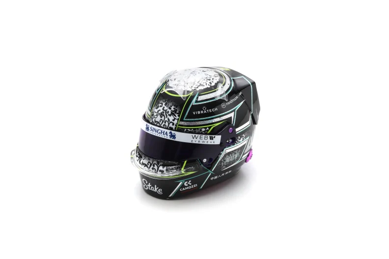Zhou GuanYu Helmet - Kick Sauber F1 Season 2024 Helmet - 1/5 Proportion Mini Helmet